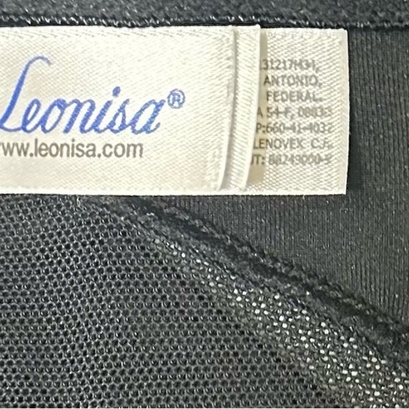 Leonisa Black One Piece Swimsuit with Sheer Mesh Panels - Picture 8 of 10